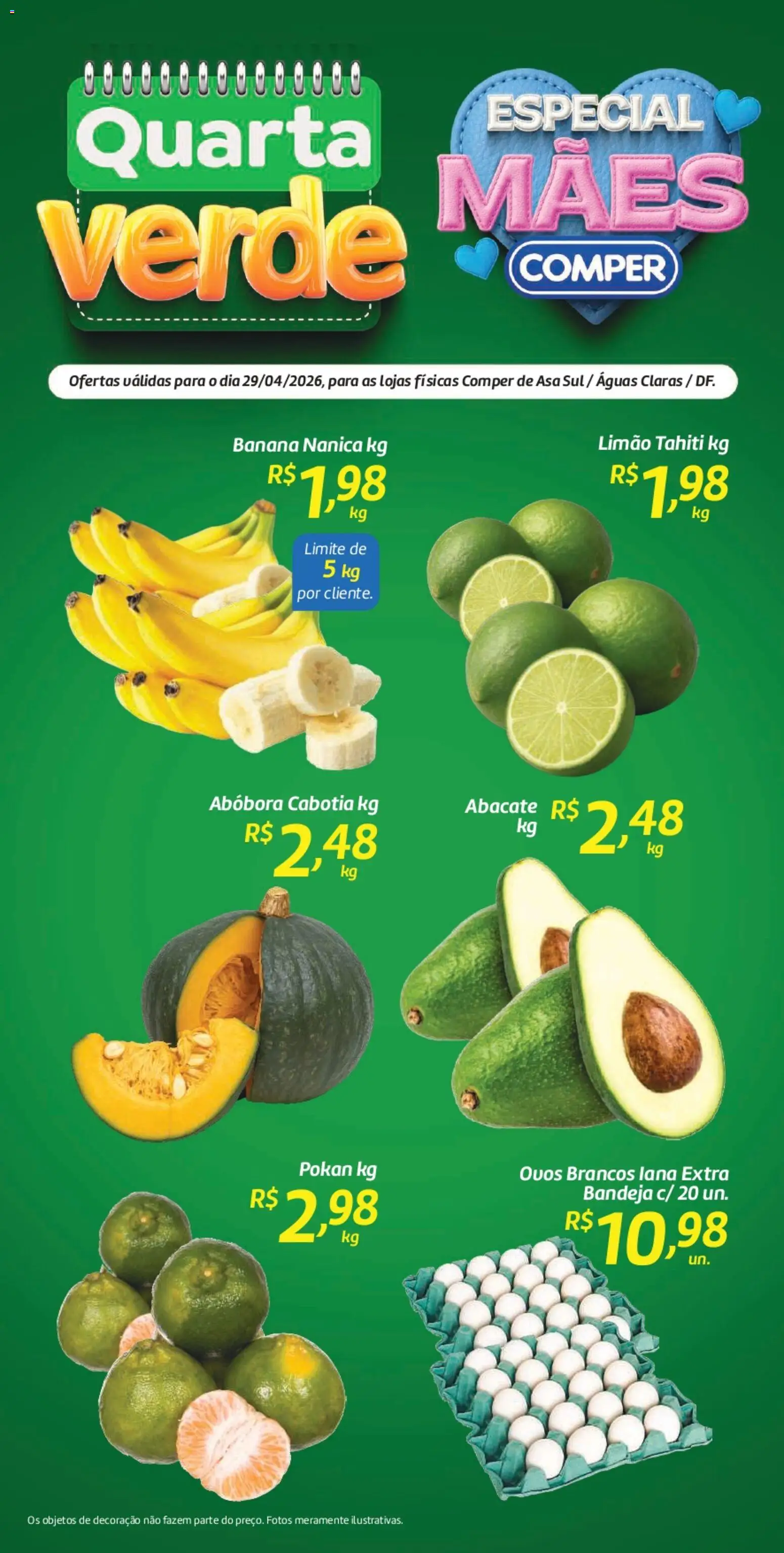 Pré-Visualização do folheto "Comper ofertas Quarta Verde" da loja Comper válido a partir de 29/04/2026