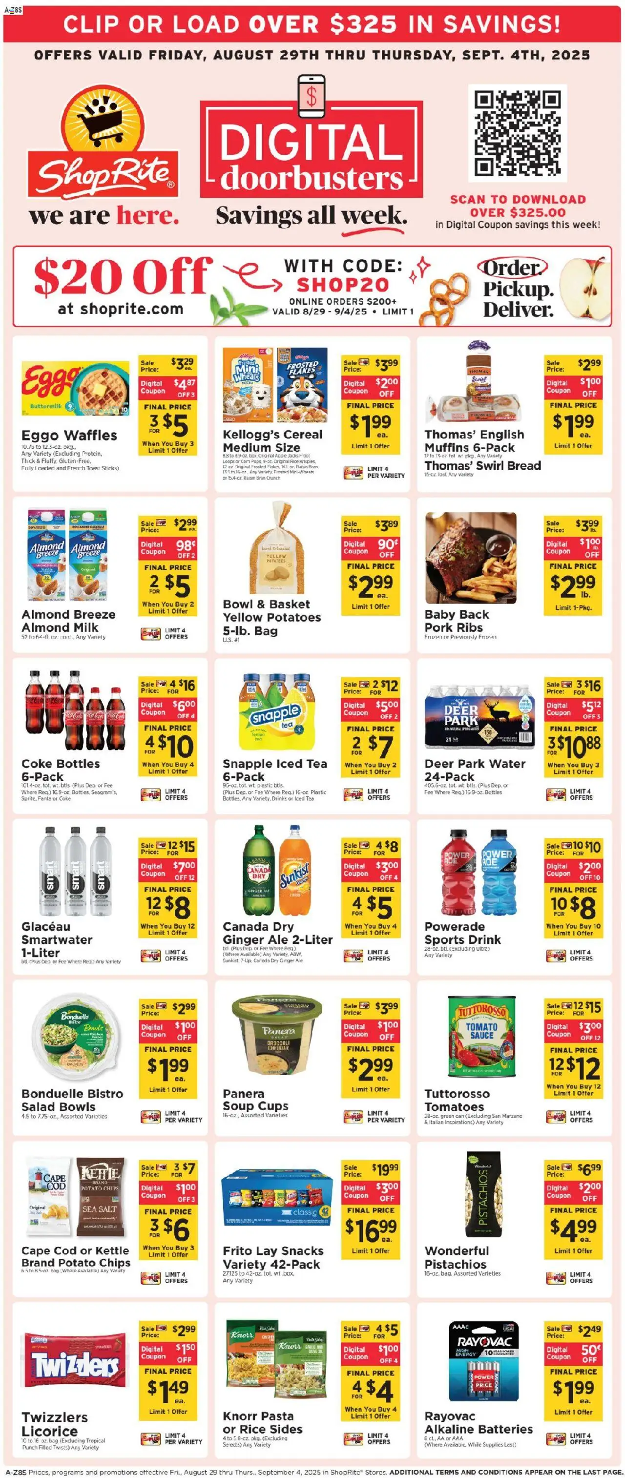 ShopRite Circular from 08/28/2025 >> Weekly Ad, flyer - Page number 1