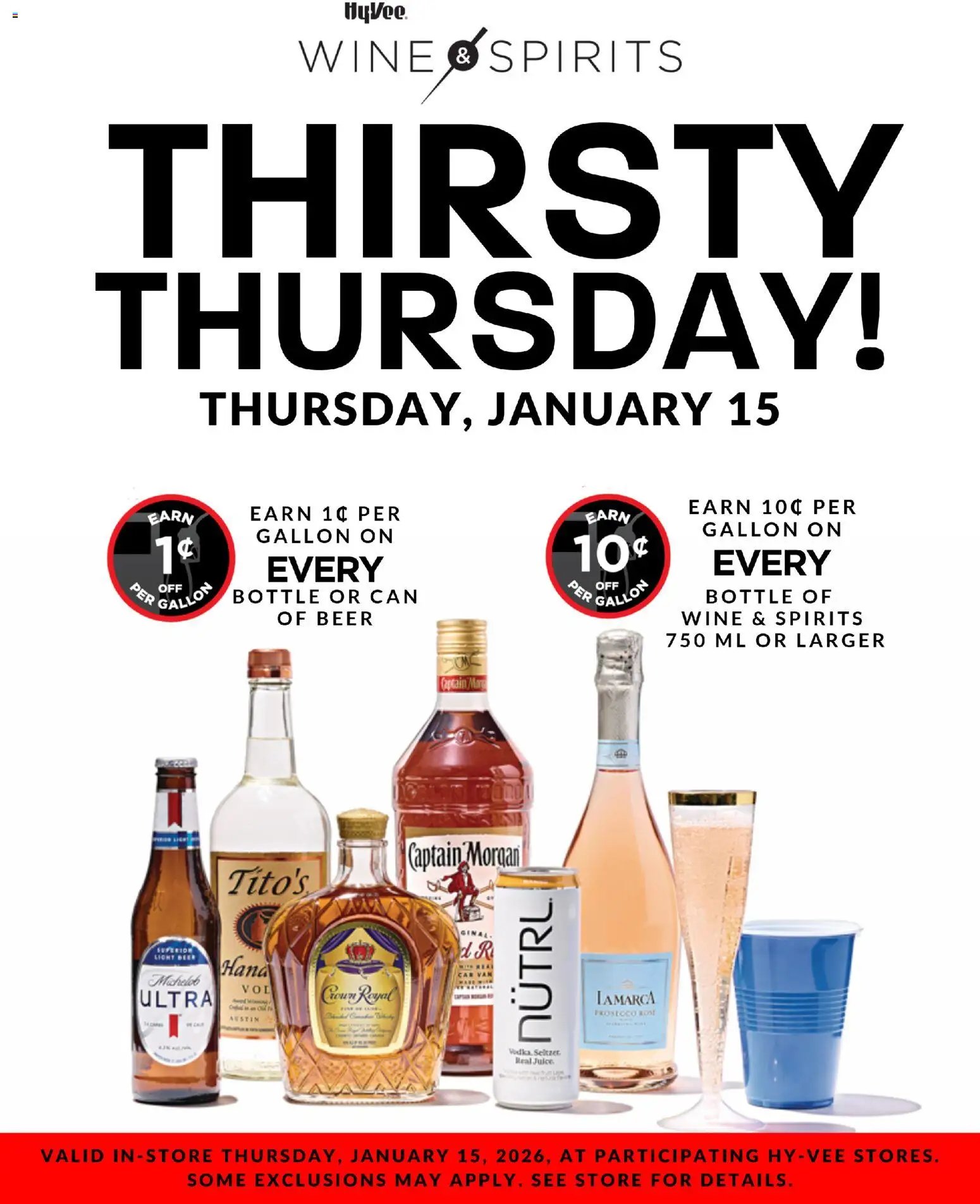 Ad Preview of HyVee Thirsty Thursday from 01/15/2026