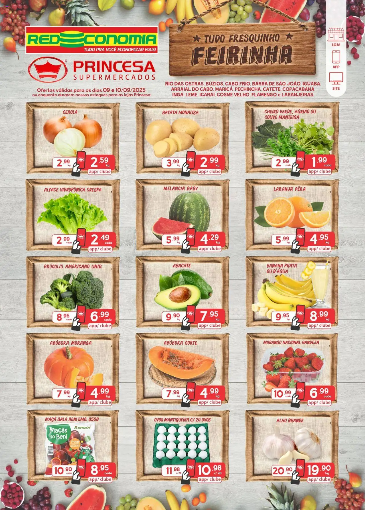 Princesa folheto "Encarte" válido a partir de 09/09/2025 - número de página 1 - Moranga, Melancia, Ovos, Abóbora, Batata, Manteiga, Bandeja, Alho