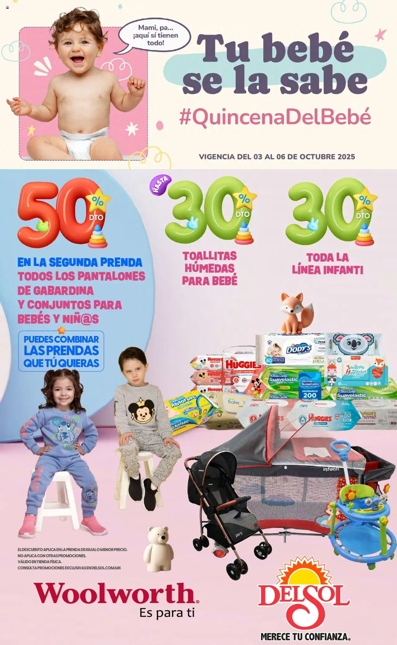Catálogo Quincena del Bebé Accesorios Del Sol y Woolworth y sus promociones válidas desde el 03/10/2025 - Número de página 1