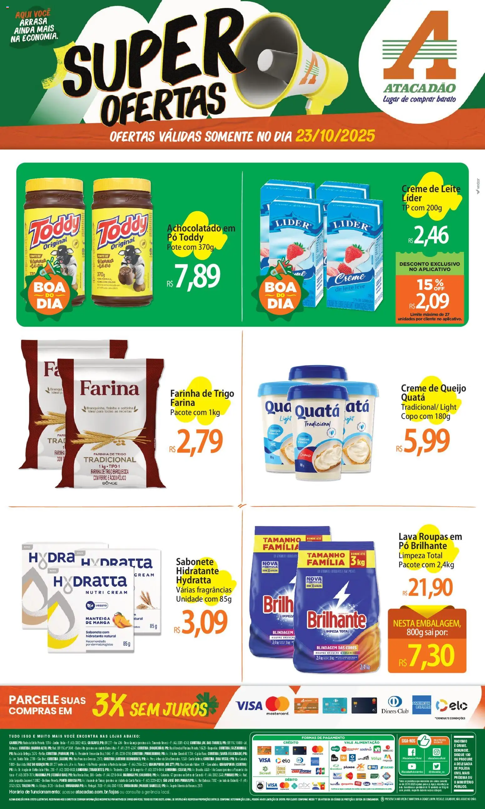 Atacadão folheto "Ofertas - PR" válido a partir de 23/10/2025 - número de página 1