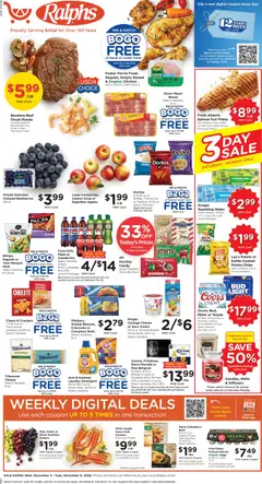 Ad Preview of Ralphs Weekly Ad from 12/03/2025 | Page: 1