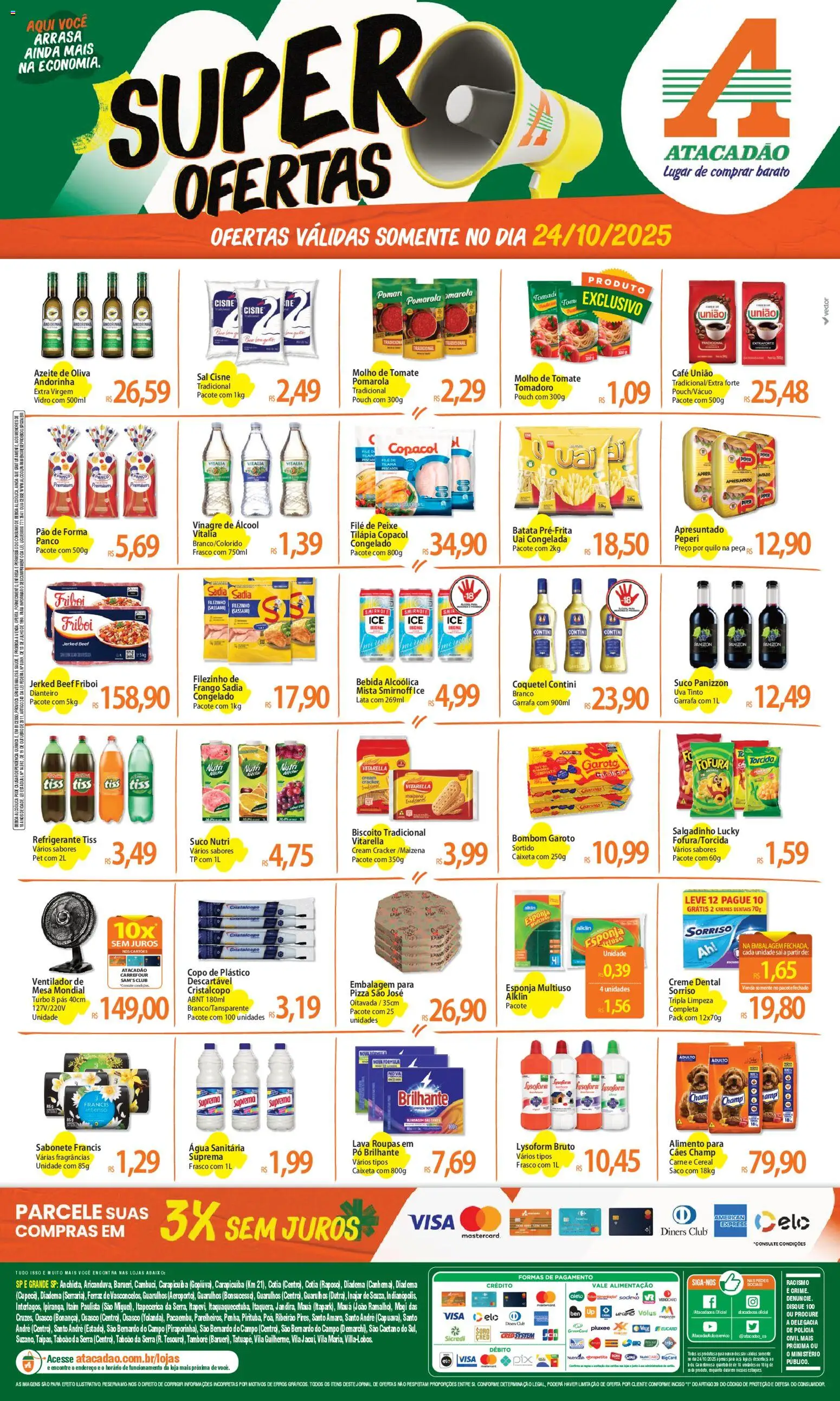 Atacadão folheto "Ofertas - SP" válido a partir de 24/10/2025 - número de página 1