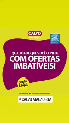 Pré-Visualização do folheto "Ofertas da semana" da loja Calvo Atacadista válido a partir de 18/08/2025