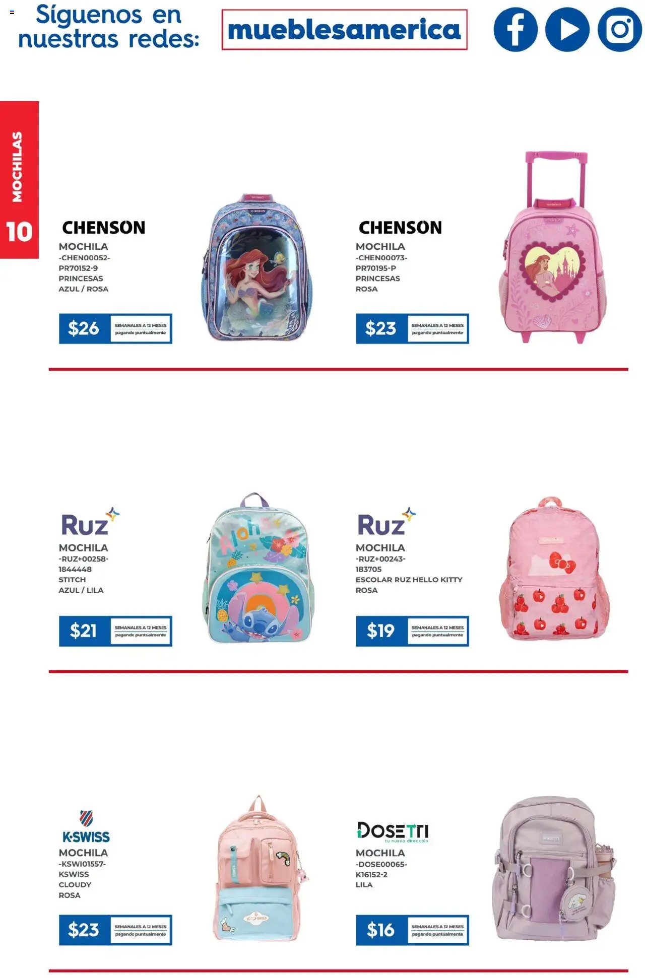 Catálogo Muebles America y sus promociones válidas desde el 01/06/2025 - Número de página 10 - Mochila