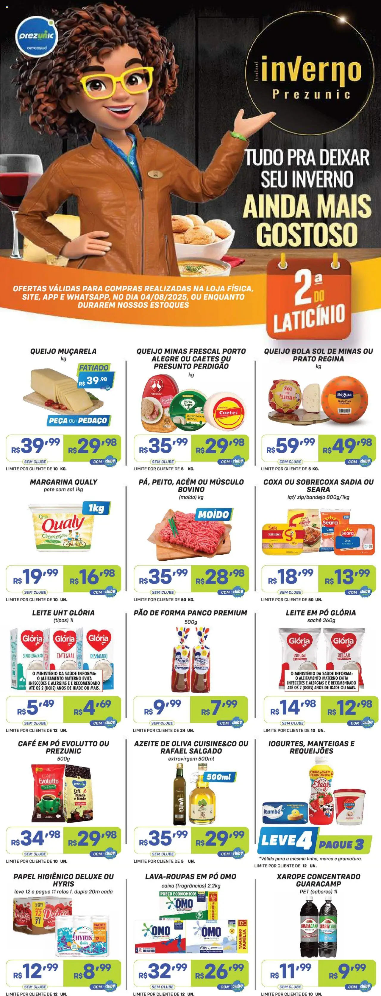 Prezunic folheto "Encarte" válido a partir de 04/08/2025 - número de página 1