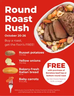 Ad Preview of HyVee Round Roast Rush from 10/20/2025
