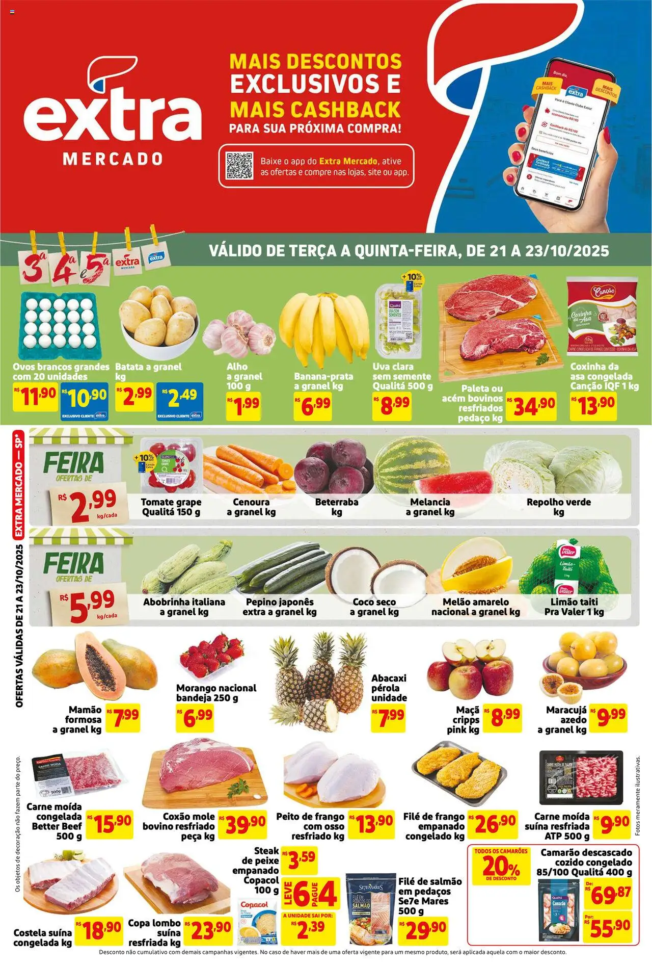Extra folheto "Ofertas de Mercado Terça e Quinta" válido a partir de 21/10/2025 - número de página 1