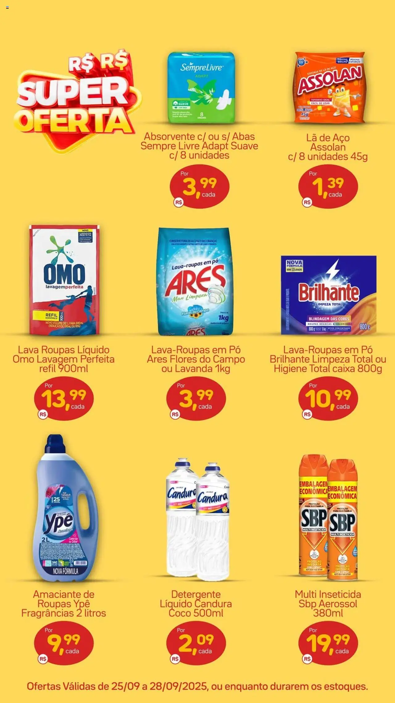 Ricoy folheto "Ofertas Fim de semana" válido a partir de 25/09/2025 - número de página 1 - Caixa, Flores, Absorvente, Detergente, Amaciante, Pó, Inseticida, Sempre Livre