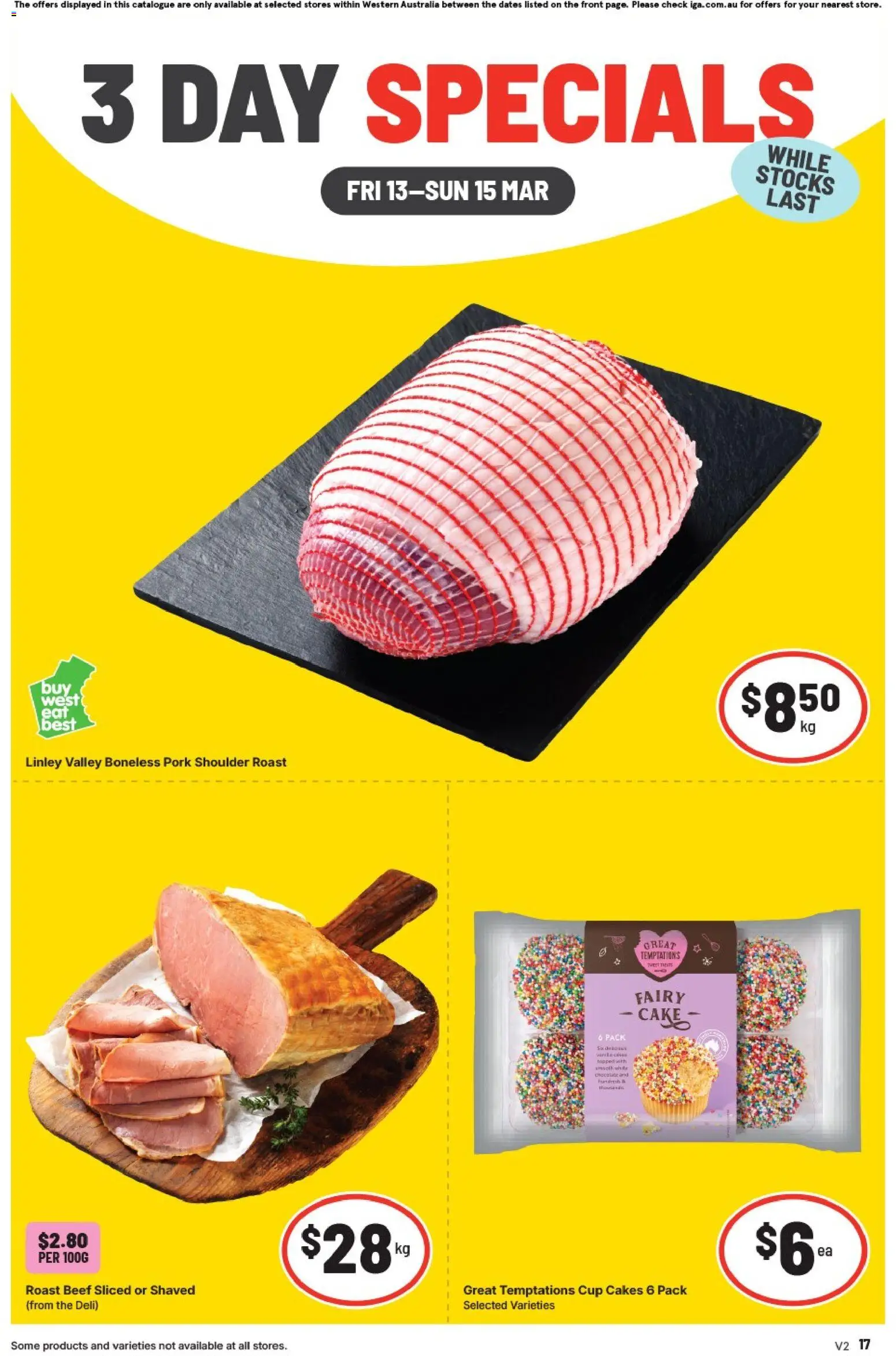 Preview of catalogue IGA 3 Day Specials NT/WA from shop IGA valid 13/03/2026