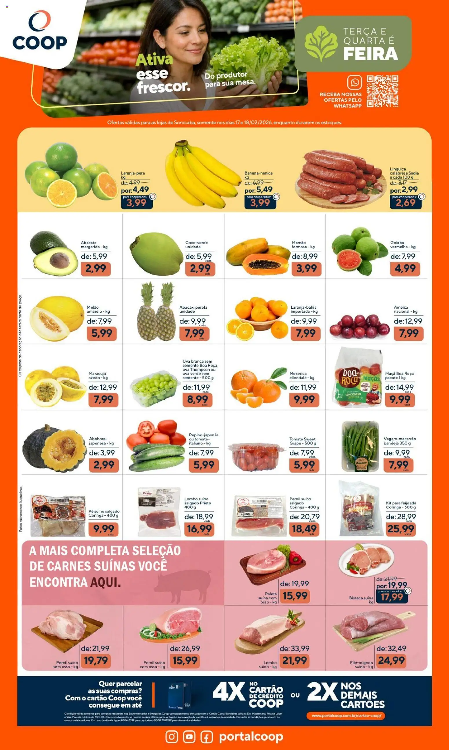 Pré-Visualização do folheto "Ofertas Terça e Quarta da Feira" da loja Coop válido a partir de 17/02/2026