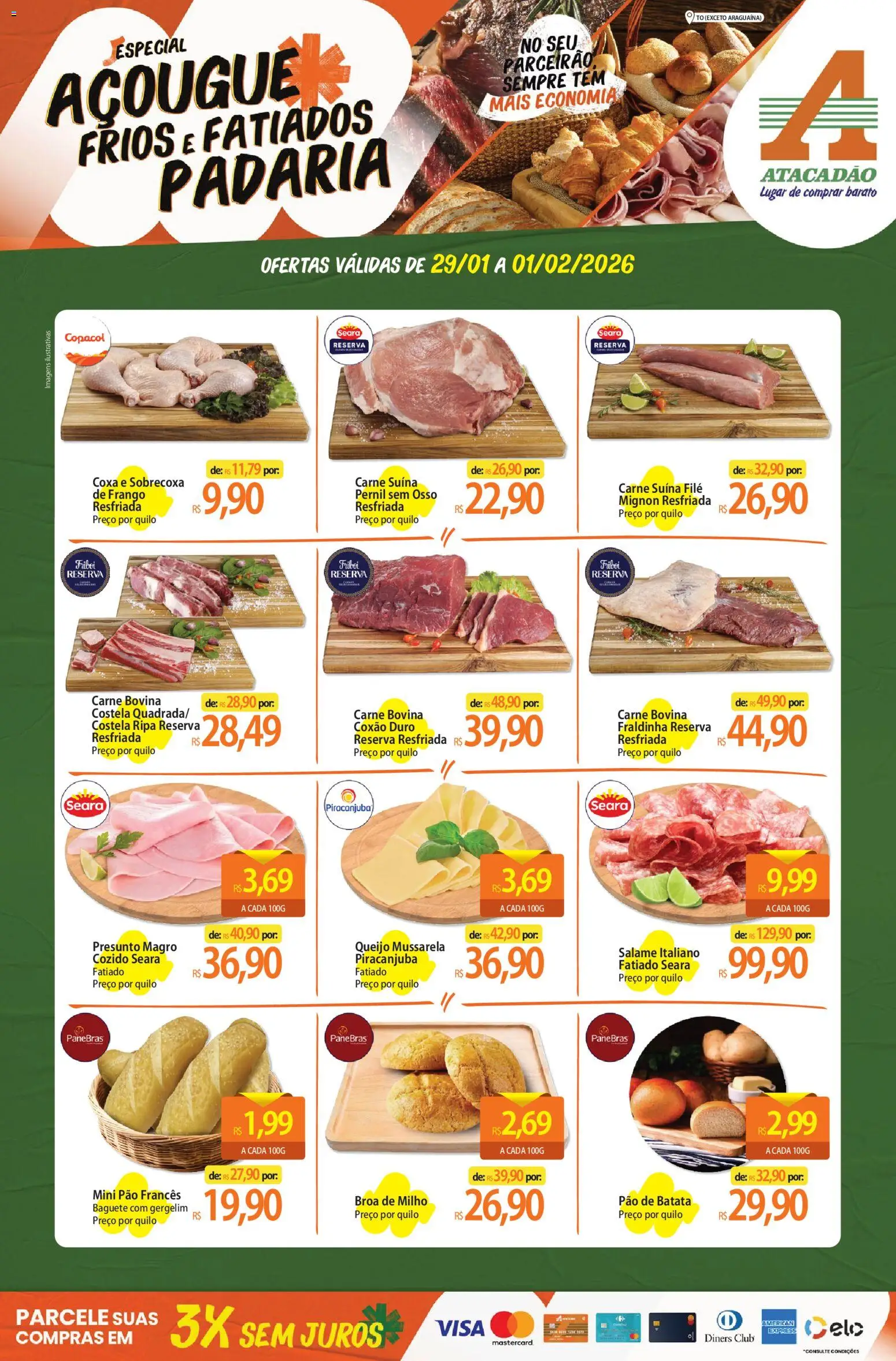 Pré-Visualização do folheto "Ofertas - TO" da loja Atacadão válido a partir de 29/01/2026