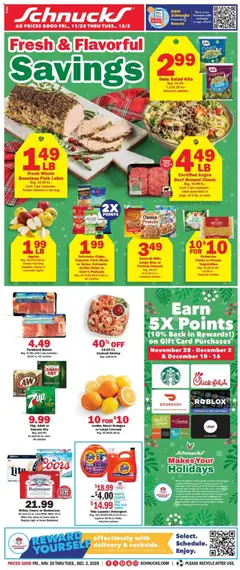 Ad Preview of Schnucks Weekly Print Ad - IN from 11/28/2025