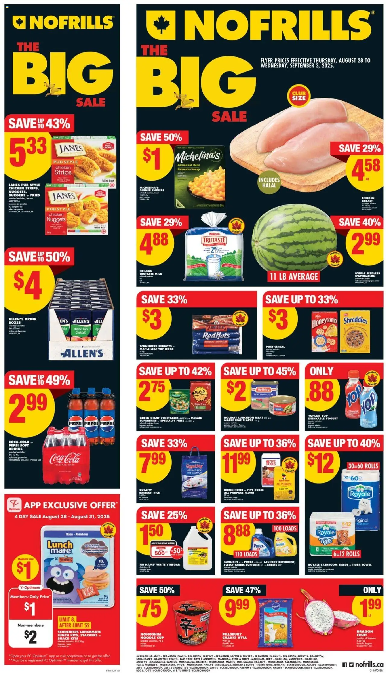 No Frills flyer valid from Aug 28, 2025 - page number 1