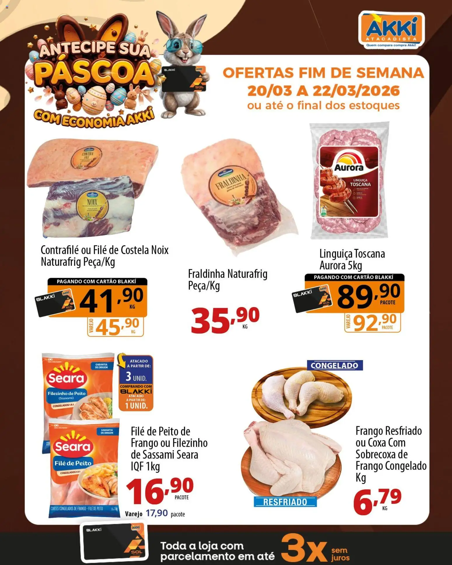 Pré-Visualização do folheto "Akki Atacadista ofertas Páscoa" da loja Akki Atacadista válido a partir de 20/03/2026