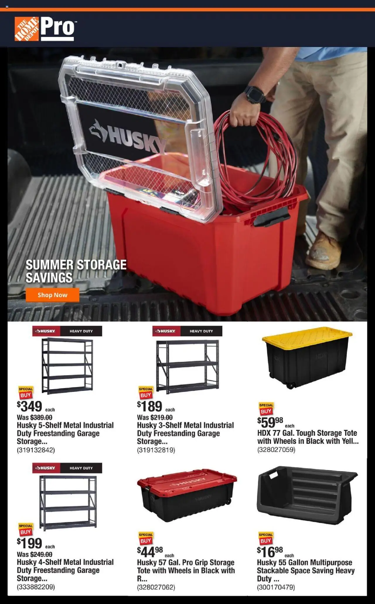 Home Depot Shop Pro Ad from 07/28/2025 - Flyer - Page number 1