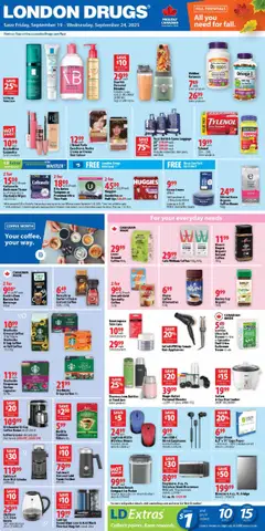 Un aperçu du dépliant Weekly flyer / circulaire du magasin London Drugs est valide à partir 19 sept. 2025
