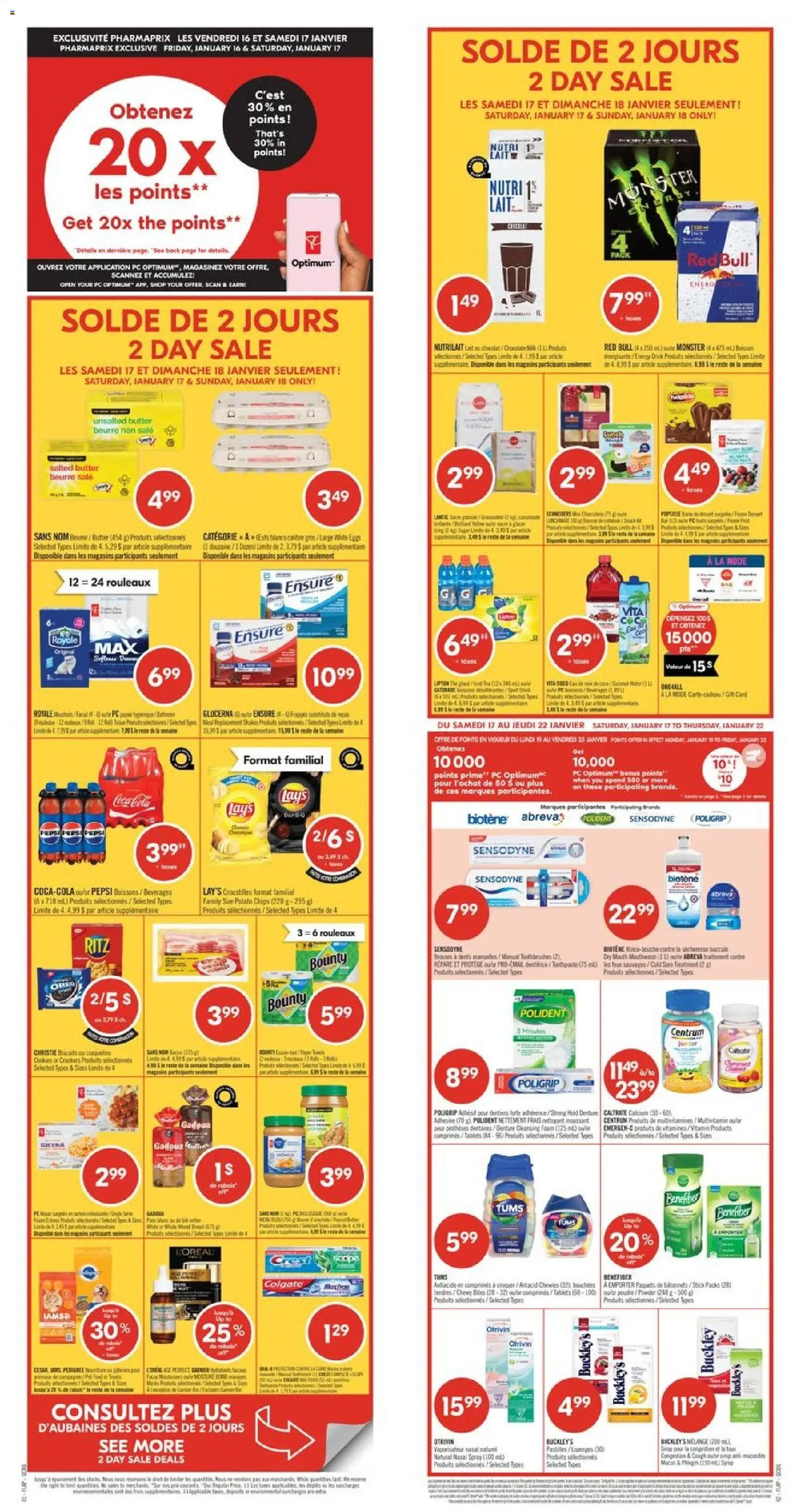Preview of leaflet Weekly flyer / circulaire from shop Pharmaprix is valid from Jan 16, 2026