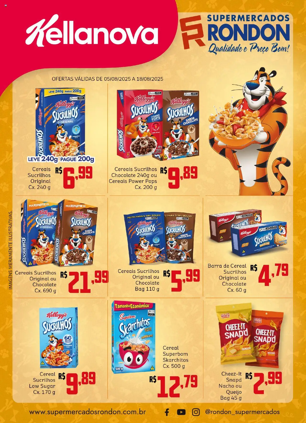 Supermercados Rondon folheto "Ofertas Kellanova" válido a partir de 05/08/2025 - número de página 1