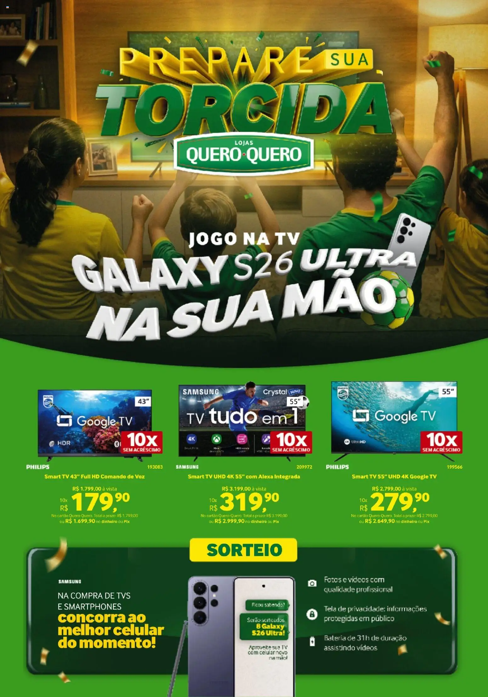 Pré-Visualização do folheto "Lojas Quero-Quero ofertas Prepare Sua Torcida" da loja Lojas Quero-Quero válido a partir de 07/04/2026