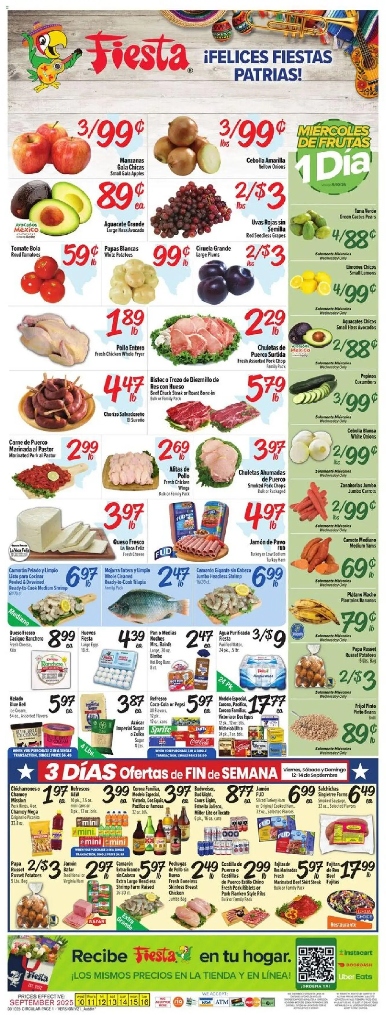Fiesta Mart Weekly Ad from 09/10/2025 - Flyer - Page number 1