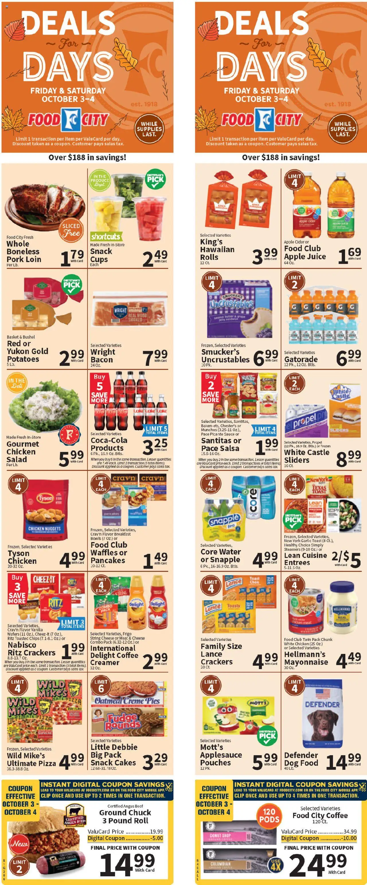 Food City Weekly Ad from 10/01/2025 - Flyer - Page number 1