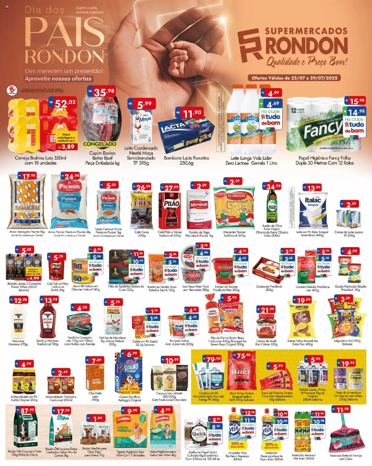 Supermercados Rondon folheto "Ofertas Dia dos Pais" válido a partir de 25/07/2025 - número de página 1