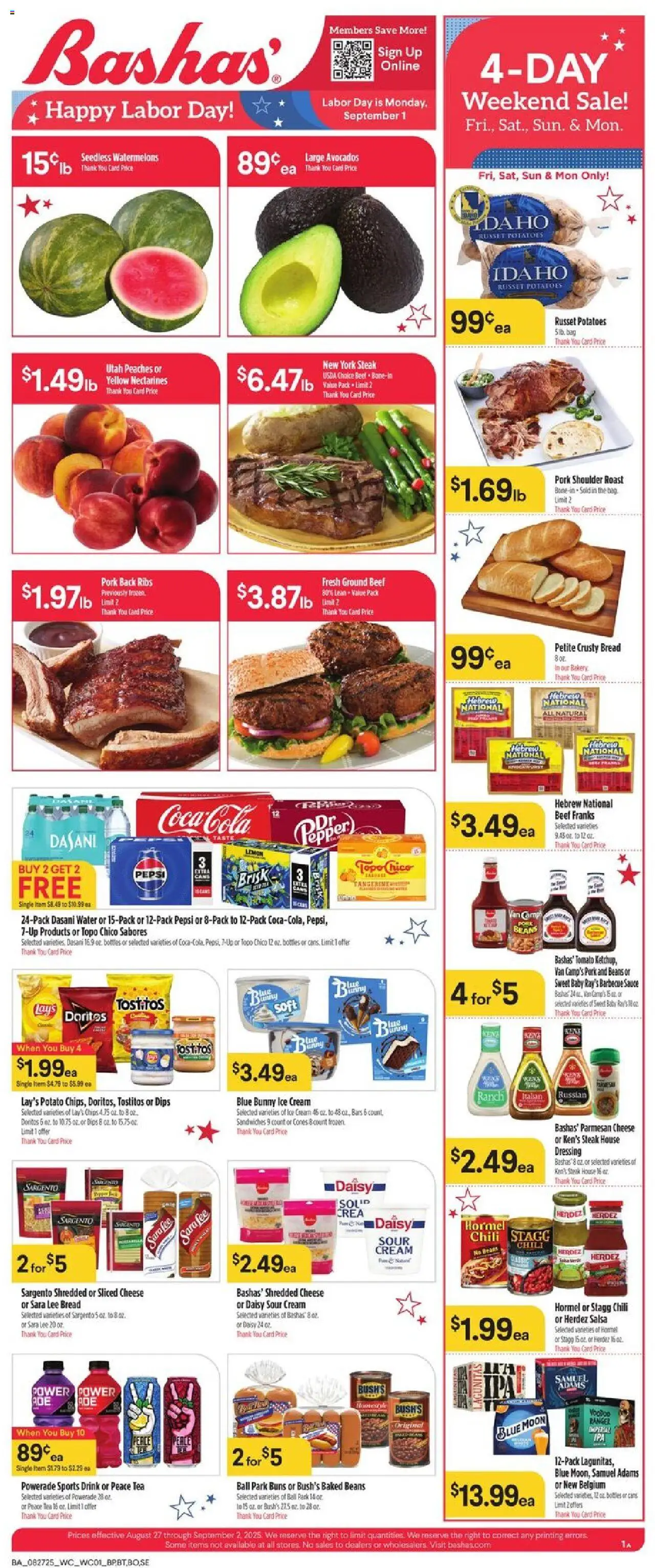Basha's Weekly Ad from 08/27/2025 - Flyer - Page number 1