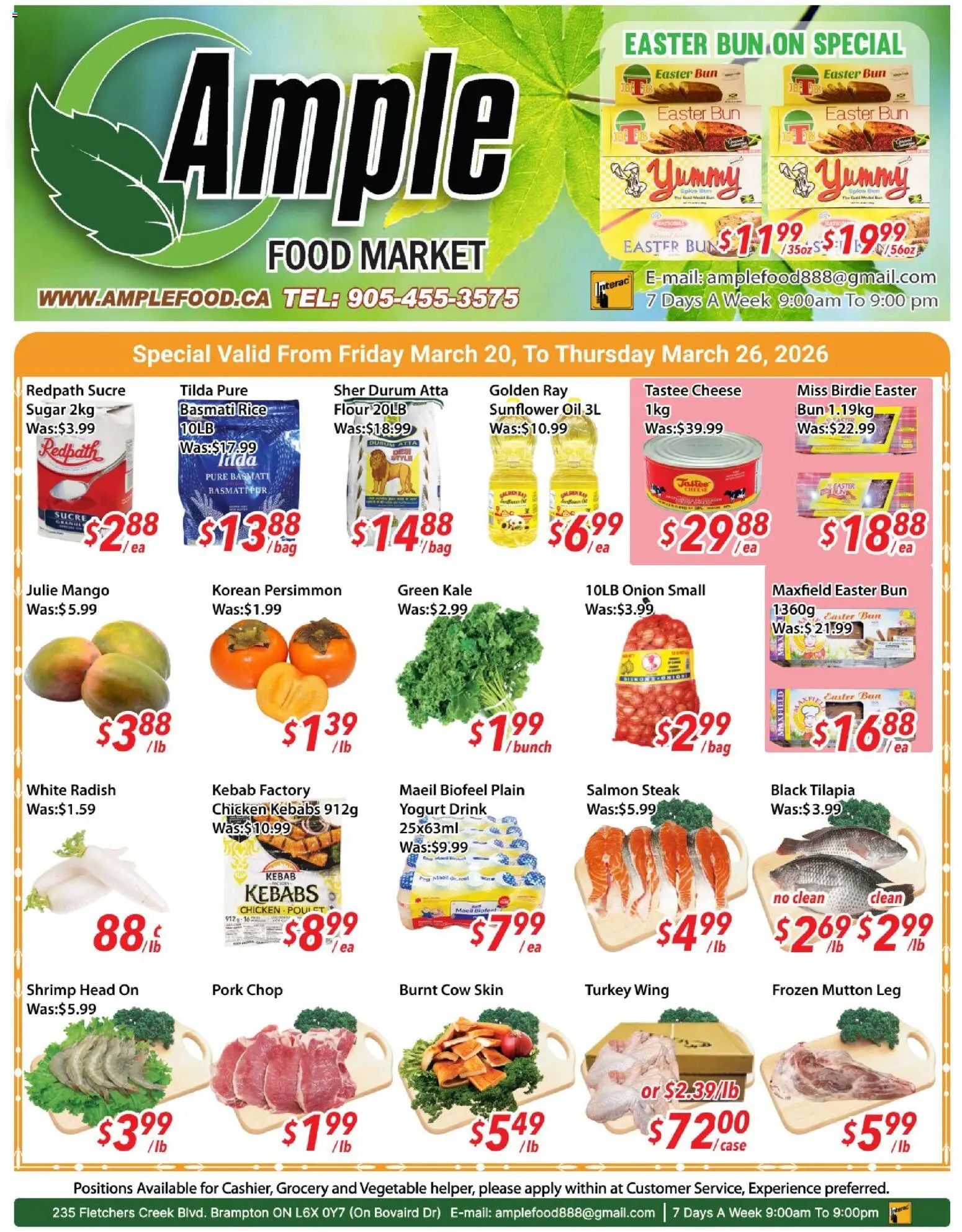 Preview of leaflet Ample Food Market weekly flyer Brampton from shop Ample Food Market is valid from Mar 20, 2026