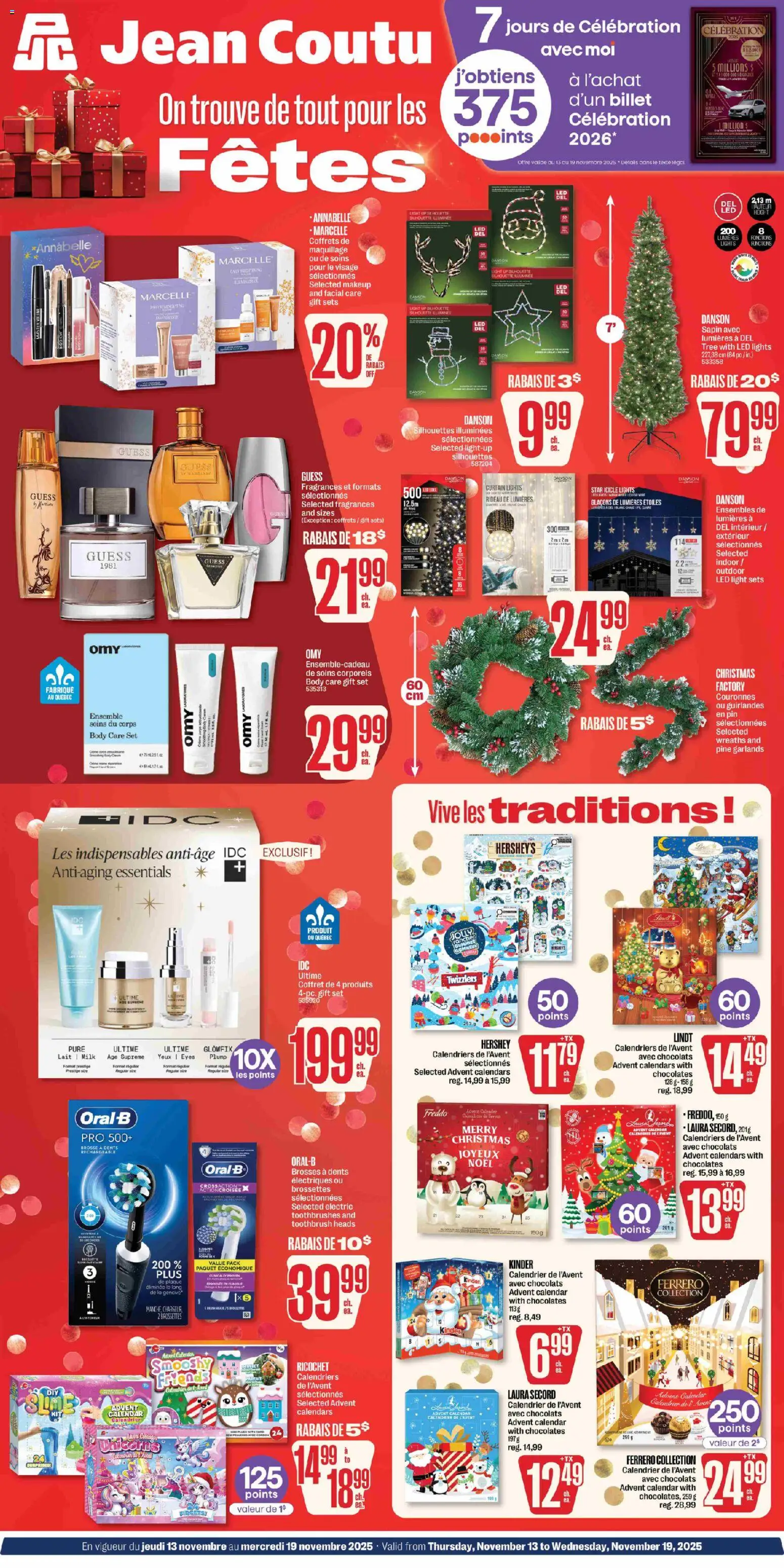 Preview of leaflet Encart Noel from shop Jean Coutu is valid from Nov 13, 2025