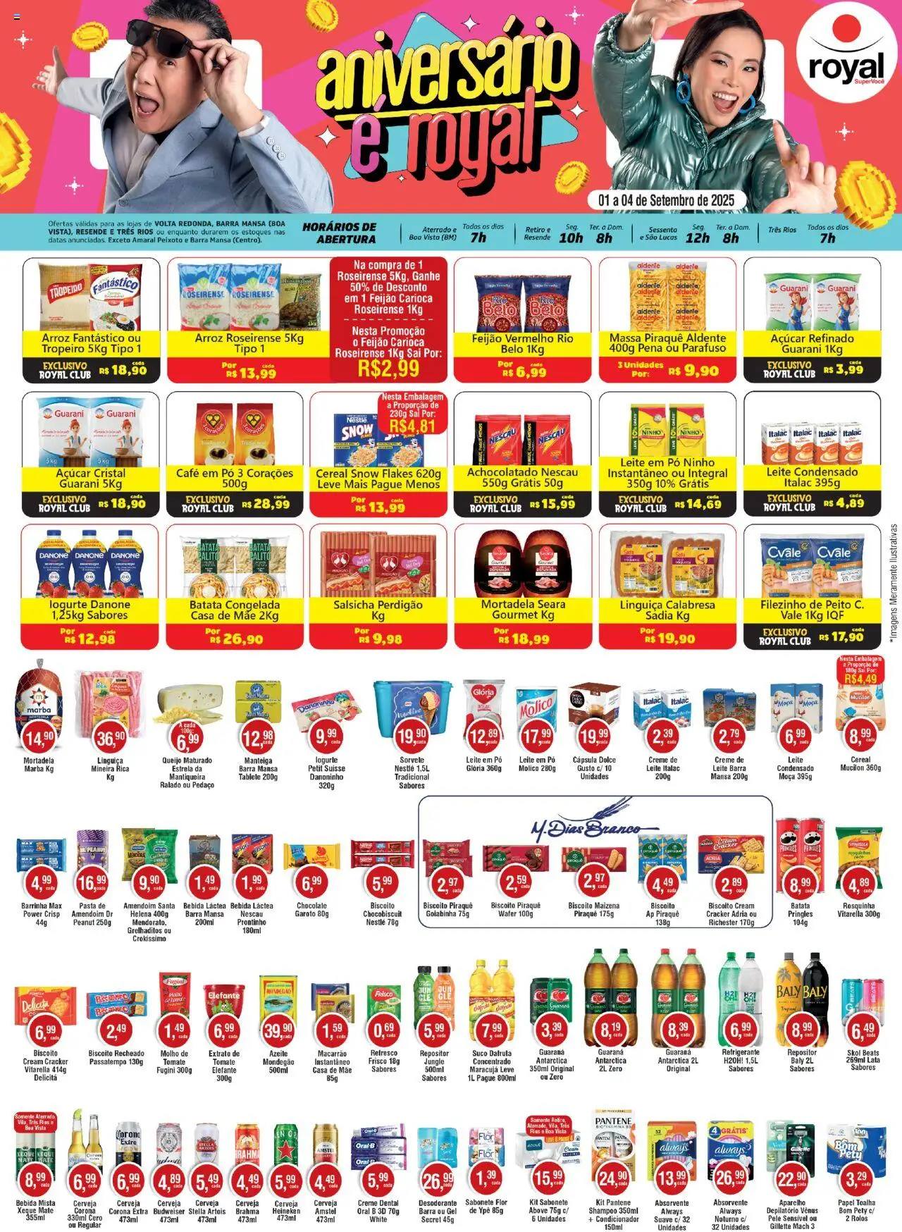 Royal Supermercados folheto "Ofertas da semana" válido a partir de 01/09/2025 - número de página 1 - Chocolate, Leite condensado, Absorvente, Batata, Azeite, Maracujá, Leite em pó, Refresco