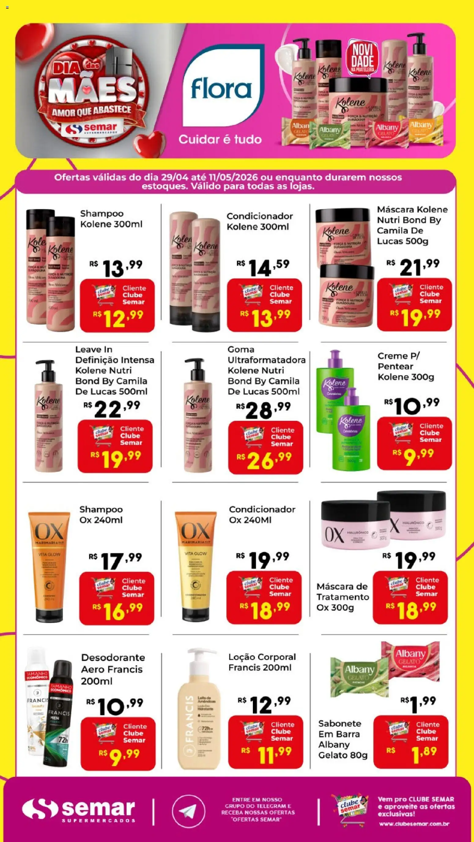 Pré-Visualização do folheto "Semar Supermercado ofertas Flora" da loja Semar Supermercado válido a partir de 29/04/2026