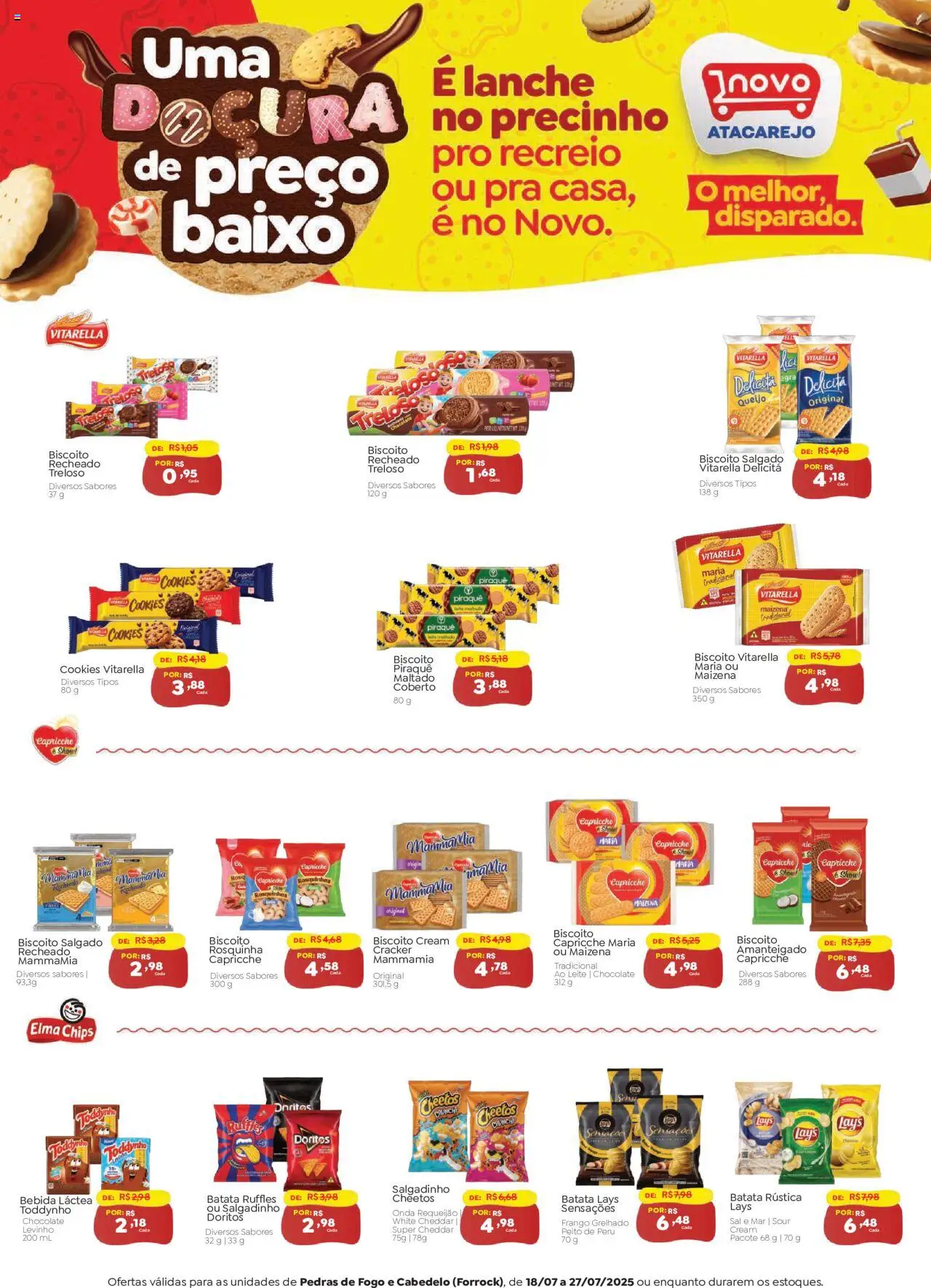 Novo Atacarejo folheto "Ofertas Festival Biscoitos" válido a partir de 18/07/2025 - número de página 1
