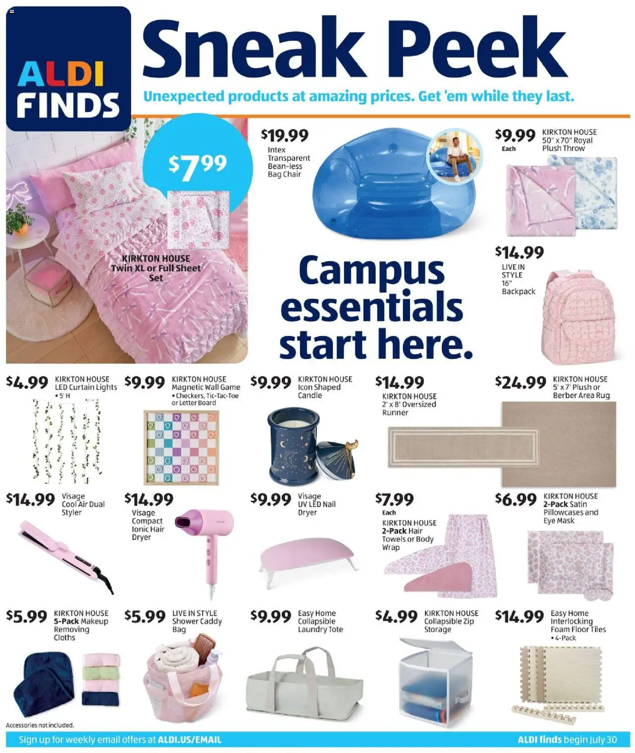 Aldi Weekly Ad from 07/30/2025 - Flyer, Sales ad - Page number 1