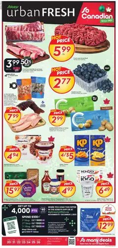 Preview of leaflet Weekly Flyer - Urban Fresh from shop Sobeys is valid from Nov 20, 2025