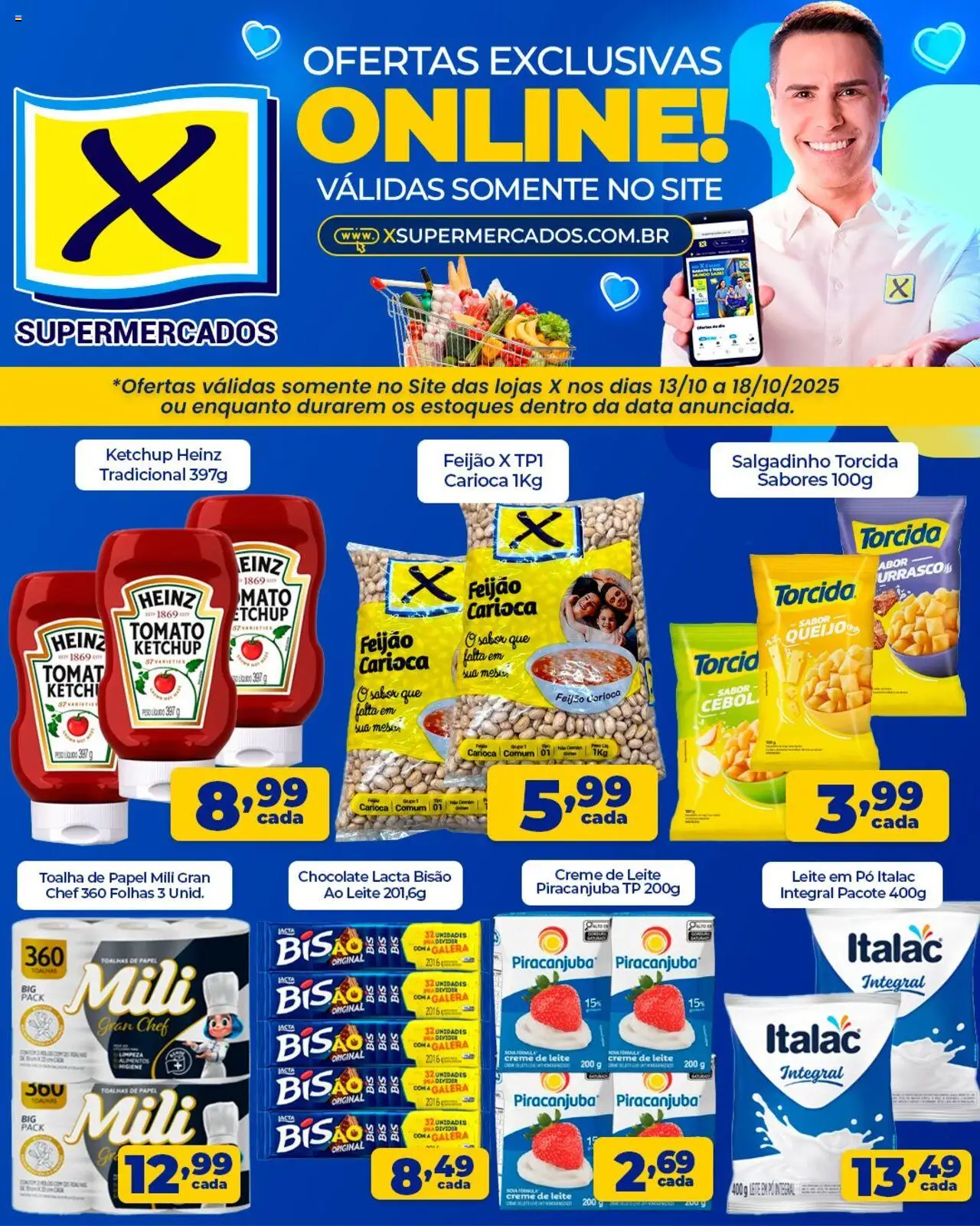 X Supermercados folheto "Ofertas imperdíveis" válido a partir de 13/10/2025 - número de página 1