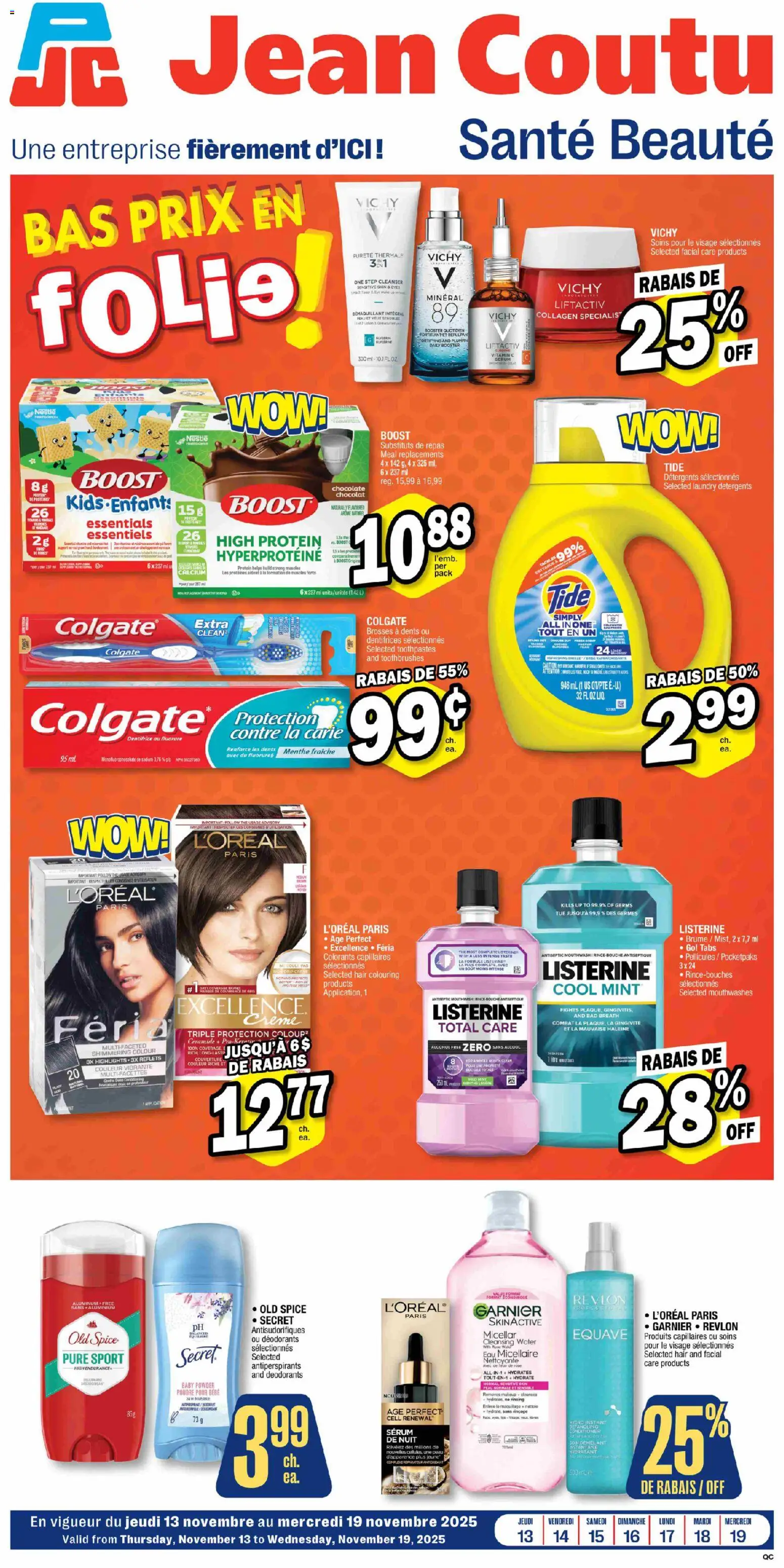 Preview of leaflet Santé beauté from shop Jean Coutu is valid from Nov 13, 2025