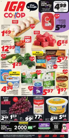 Un aperçu du dépliant Weekly flyer / circulaire du magasin IGA est valide à partir 23 oct. 2025
