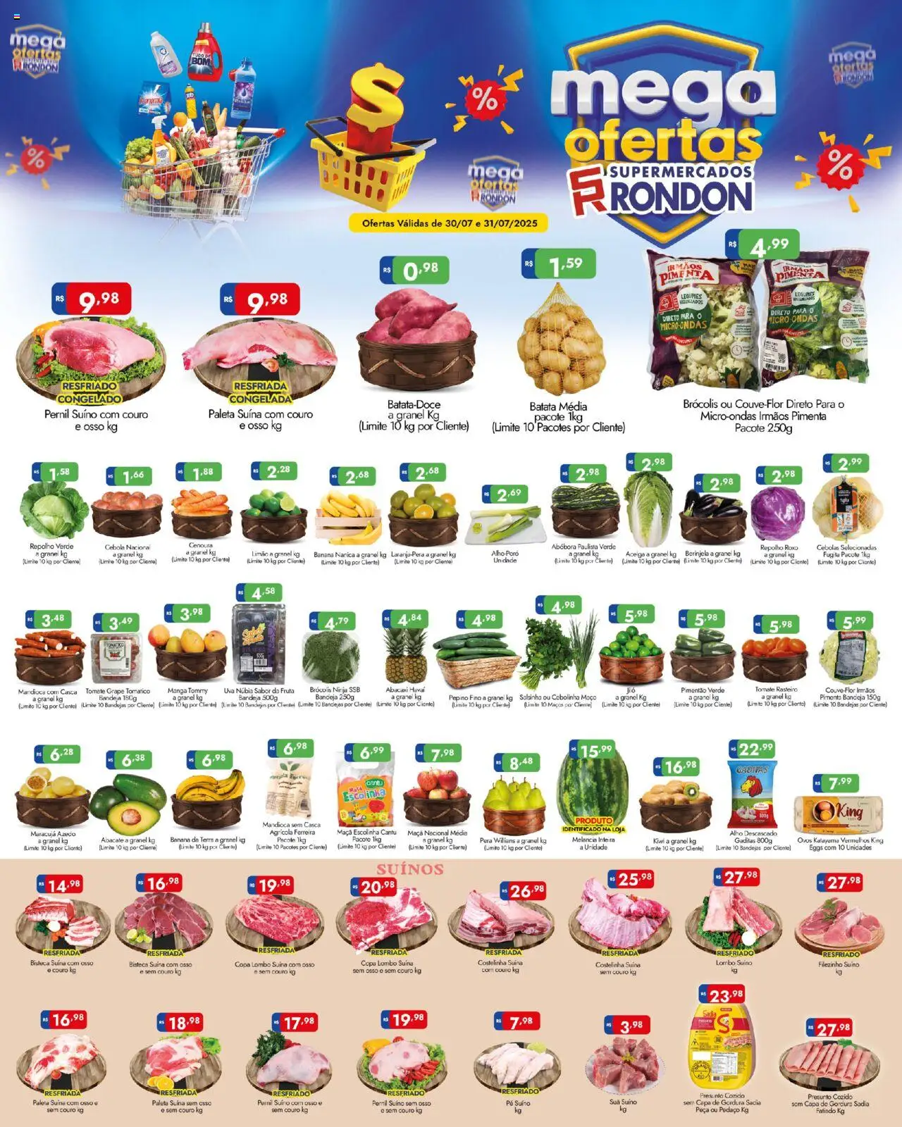 Supermercados Rondon folheto "Ofertas do semana" válido a partir de 30/07/2025 - número de página 1