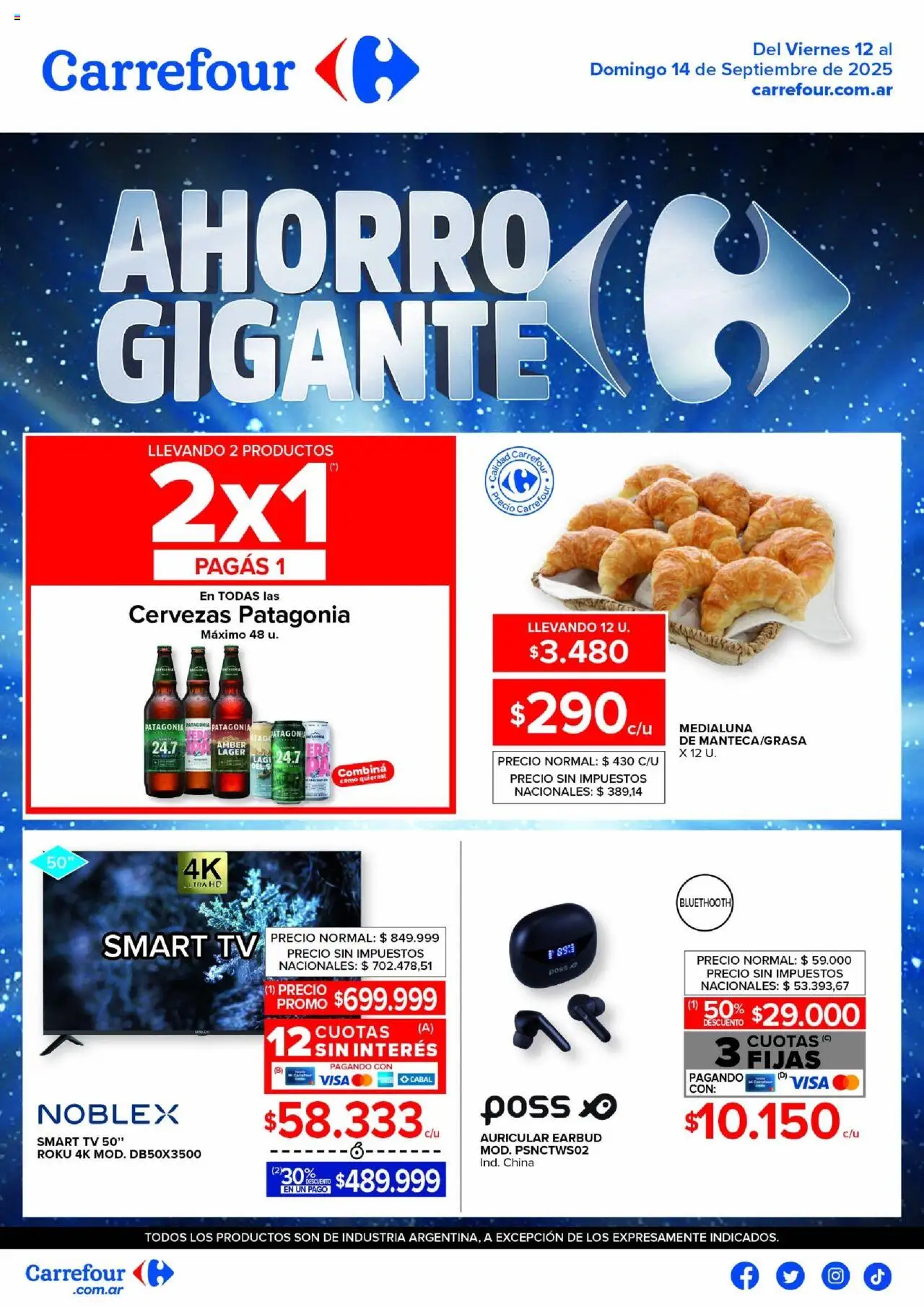 Carrefour Ofertas Fin de semana - Comodoro del 12/09/2025 >> Catálogo