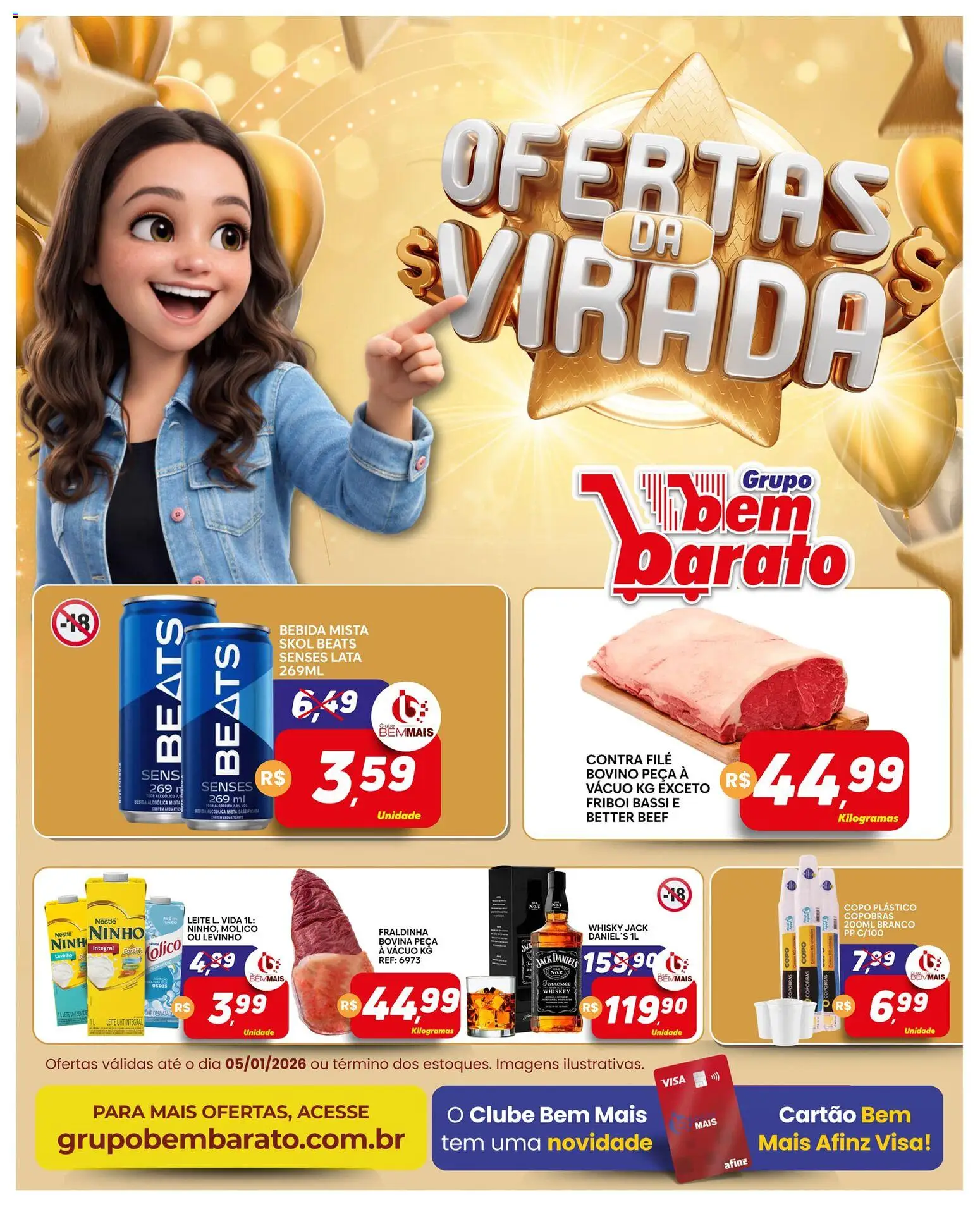 Pré-Visualização do folheto "Ofertas da semana" da loja Supermercado Bem Barato válido a partir de 30/12/2025