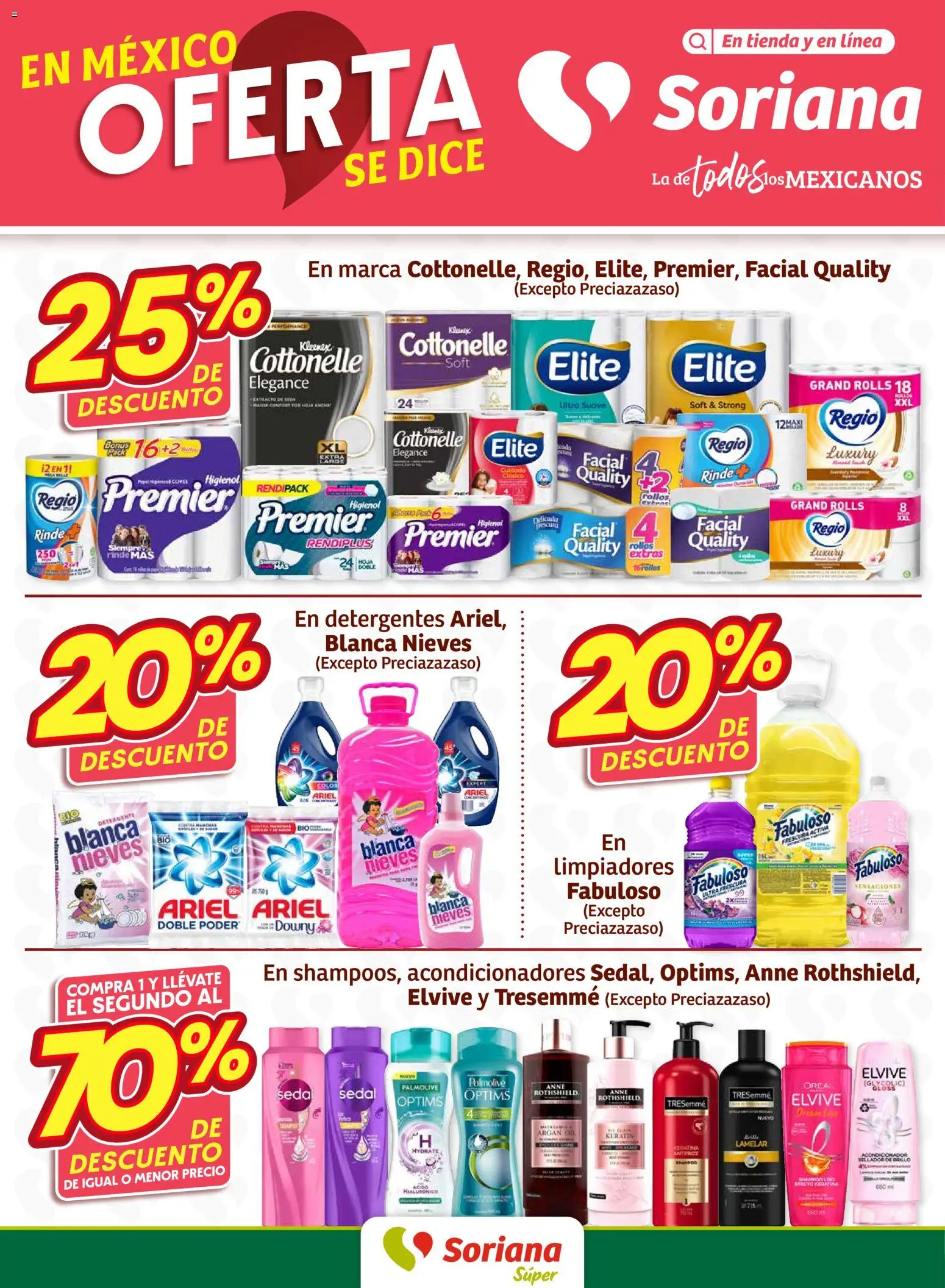 Vista previa las ofertas de la tienda Soriana - Fin de Semana Súper: Saltillo y Torreón desde el 16/01/2026 - Acondicionador, Brillo