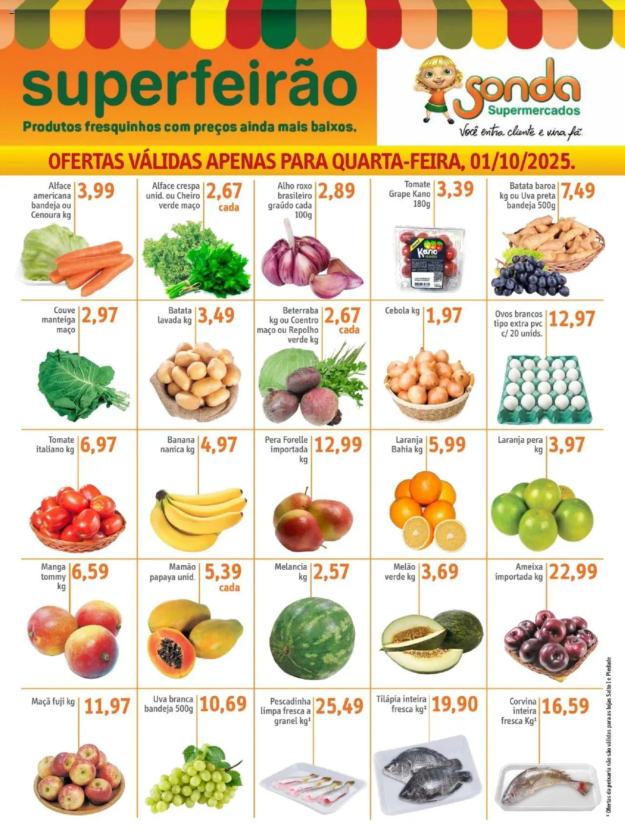 Sonda folheto "Ofertas Feirão" válido a partir de 01/10/2025 - número de página 1