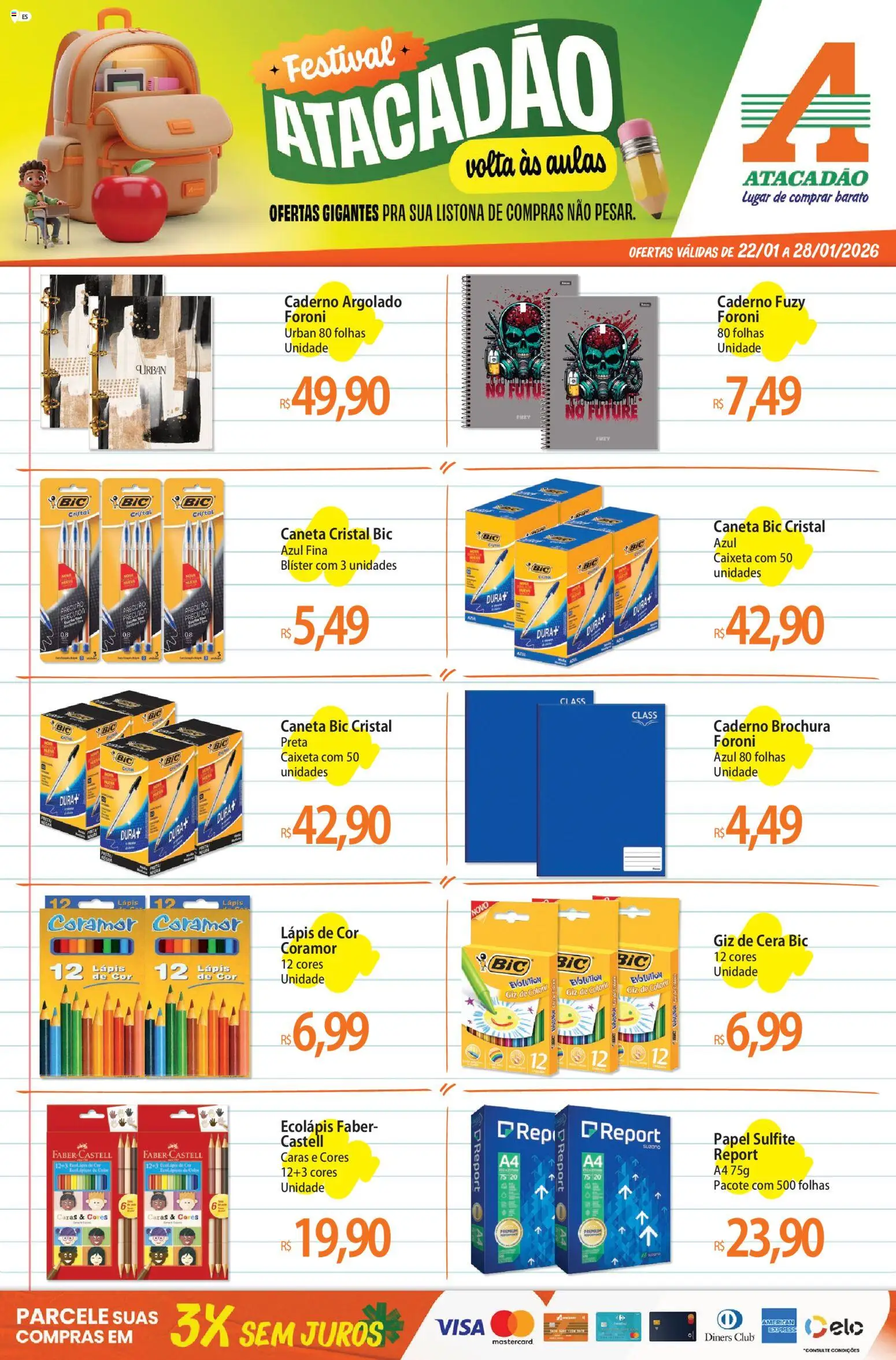 Pré-Visualização do folheto "Ofertas - ES" da loja Atacadão válido a partir de 22/01/2026