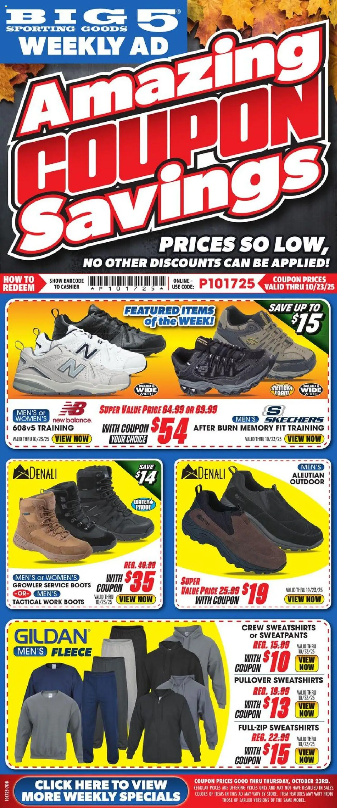 Big 5 Sporting Goods Weekly Ad from 10/17/2025 - Flyer - Page number 1
