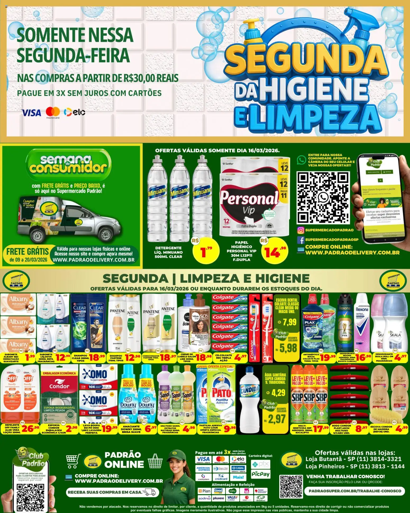 Pré-Visualização do folheto "Supermercado Padrão ofertas Higiene e Limpeza" da loja Supermercado Padrão válido a partir de 16/03/2026