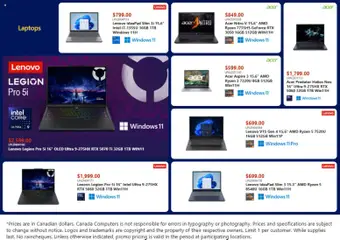 Preview of leaflet Weekly flyer / circulaire from shop Canada Computers is valid from Feb 13, 2026