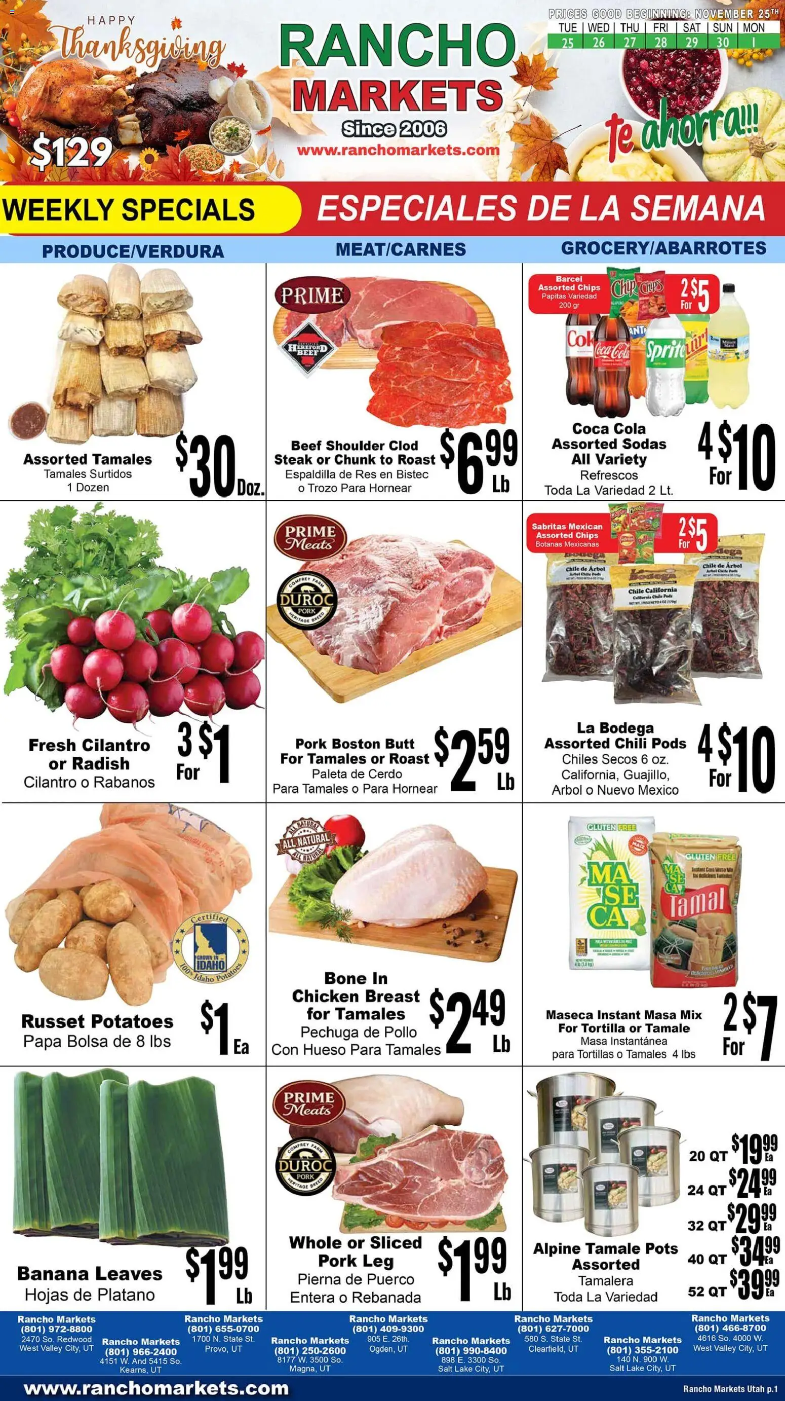 Ad Preview of Rancho Markets Weekly Ad from 11/25/2025