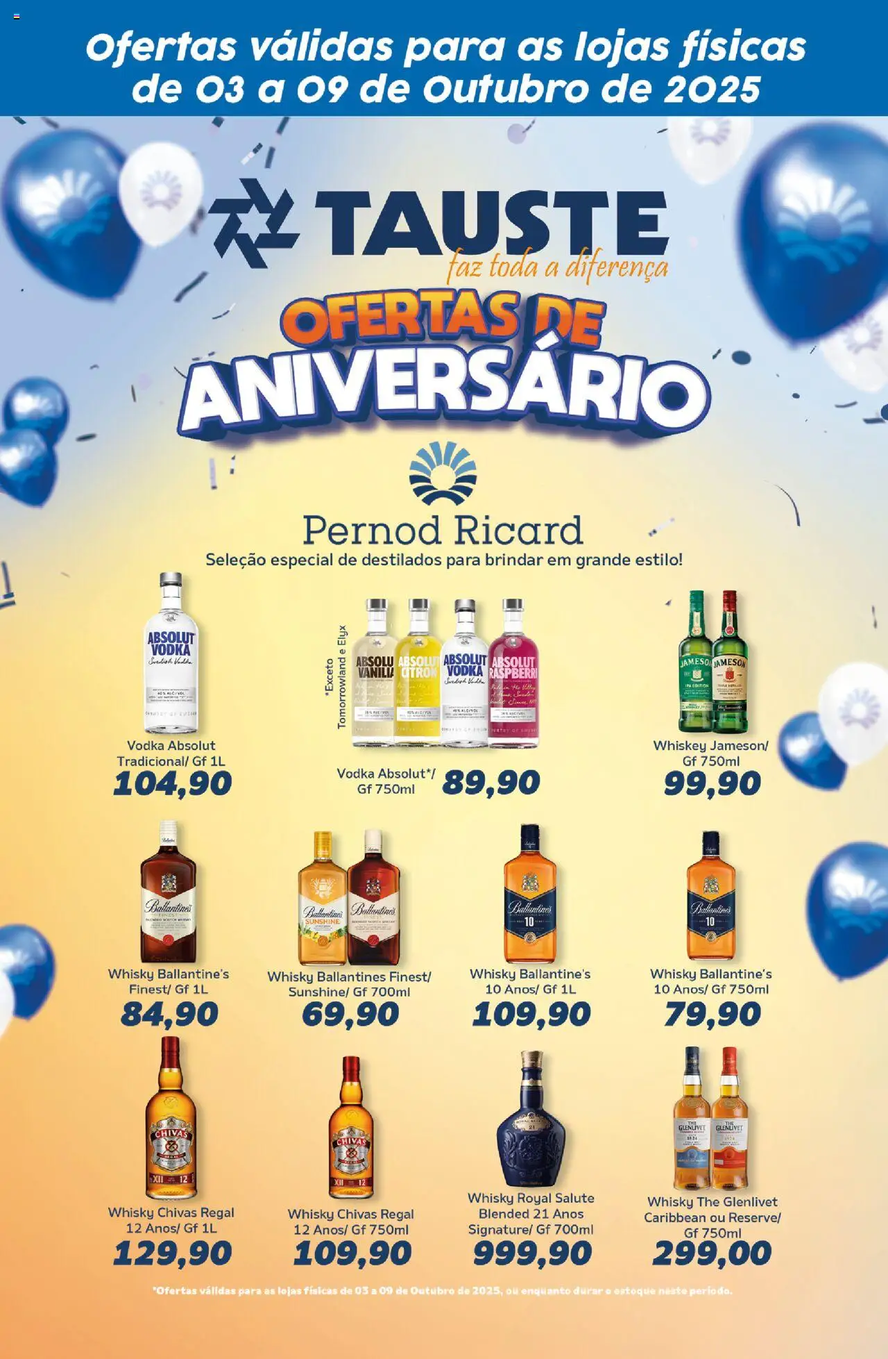 Tauste folheto "Ofertas Especial Pernod" válido a partir de 03/10/2025 - número de página 1